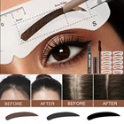 Набор штампов и трафаретов для бровей, маркер для бровей, обрезка волос, палочка, наполнение носом, тени, порошок для повторной эпиляции, бакенбард, пудра для бровей