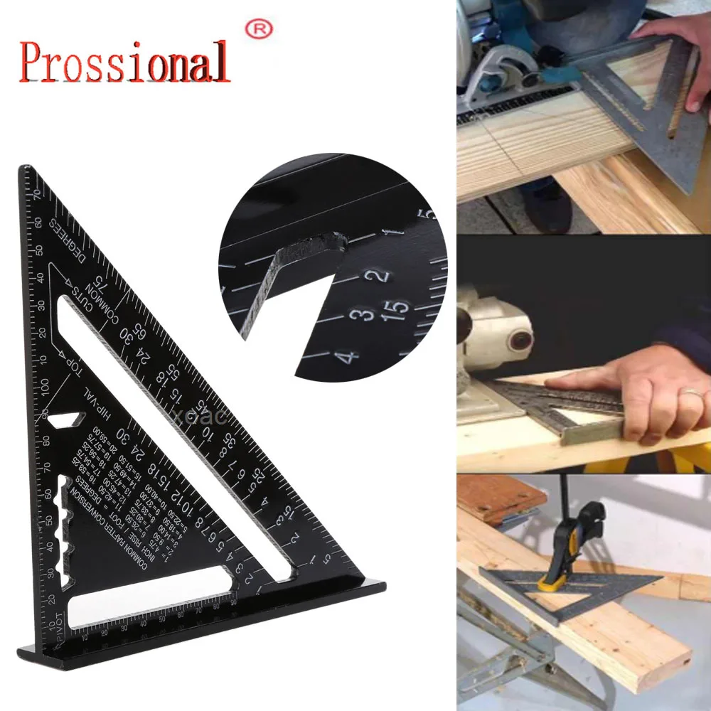 Новая Угловая линейка 7/12 дюйма Метрическая треугольная измерительная из
