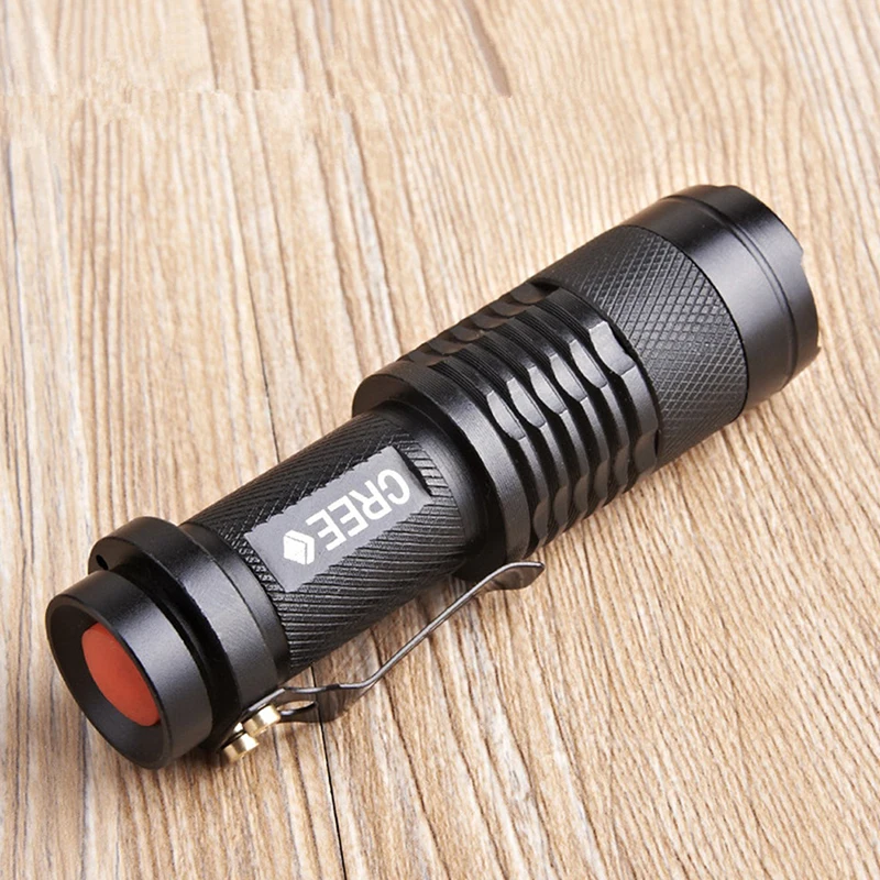 

New Mini Flashlight 2000 Lumens LED Torch AA/14500 Adjustable Zoom Focus Torch Lamp Penlight Waterproof For Outdoor