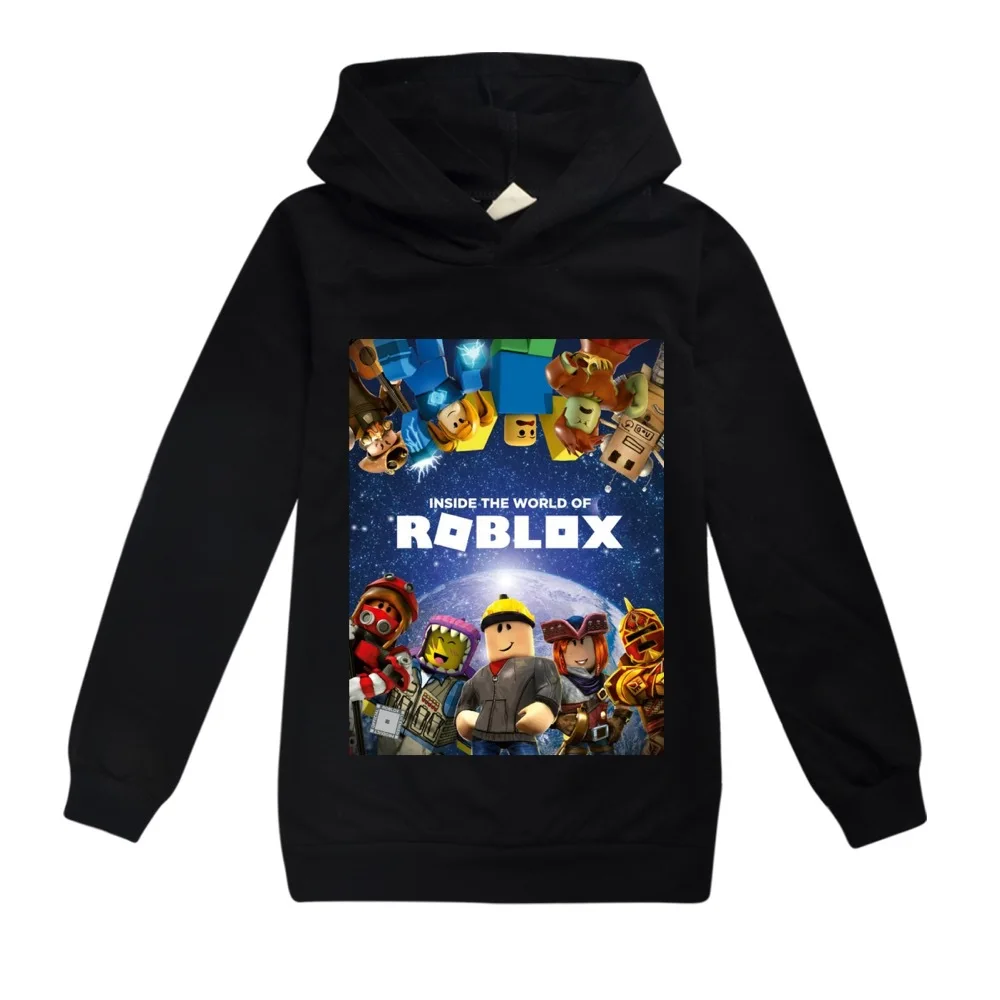 

Новинка 2021, одежда для игр Tshrit ROBLOXing, для малышей, детей, для мальчиков и девочек, толстовка с капюшоном и мультяшным 3d-рисунком, кофты, детска...