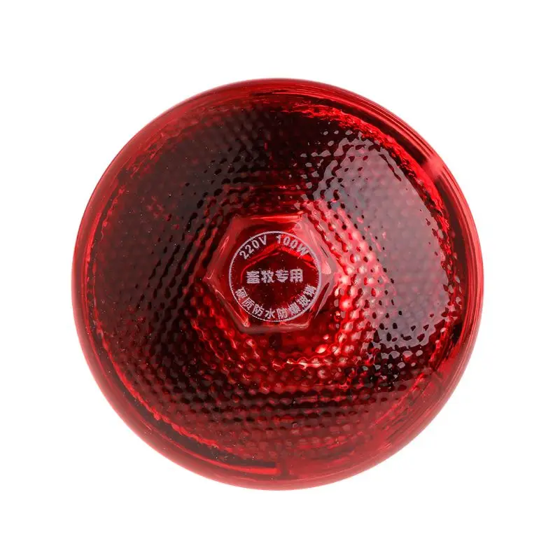 100W Thermal Lamp Red Infrared Short Wave Farm Pig Piggy Heat Light Bulb Thicken High Quality Brooder 220V 100/150/200/250W E65B - Цвет: 100W