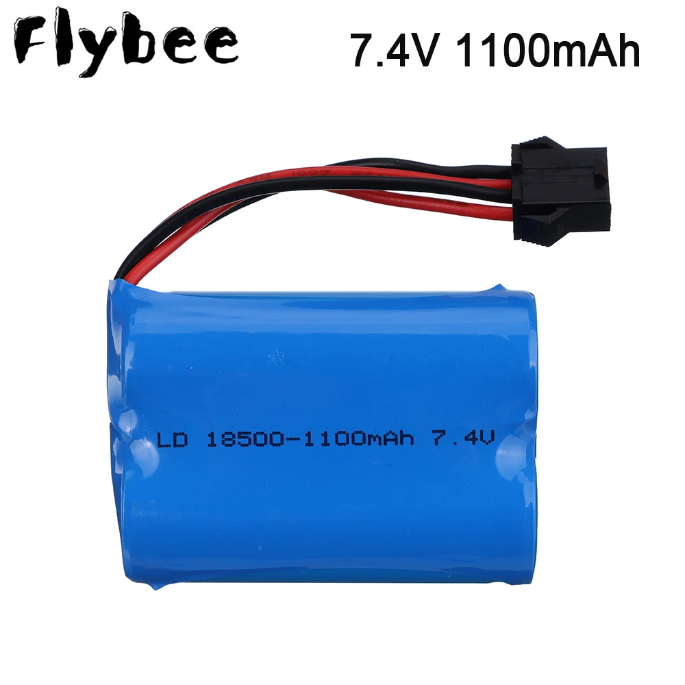 18500 7 4 V 1100mAh Lipo Bbattery для UDI 001 UDI001 Huanqi 960 747A лодка с дистанционным управлением SM 4P