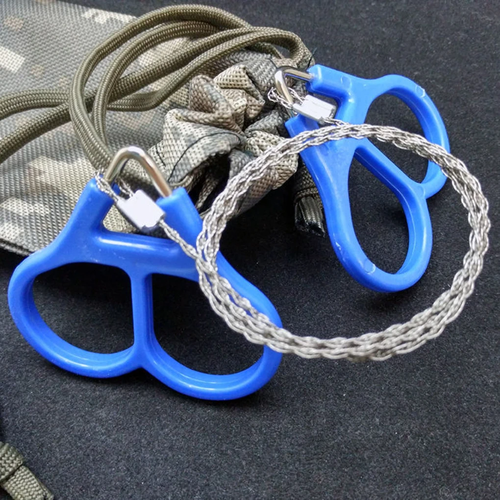 

Portable 73cm Stainless Steel Wire Saw Camping Hiking Travel Outdoor Emergency Survive Tool Wire Kits with Finger Handle