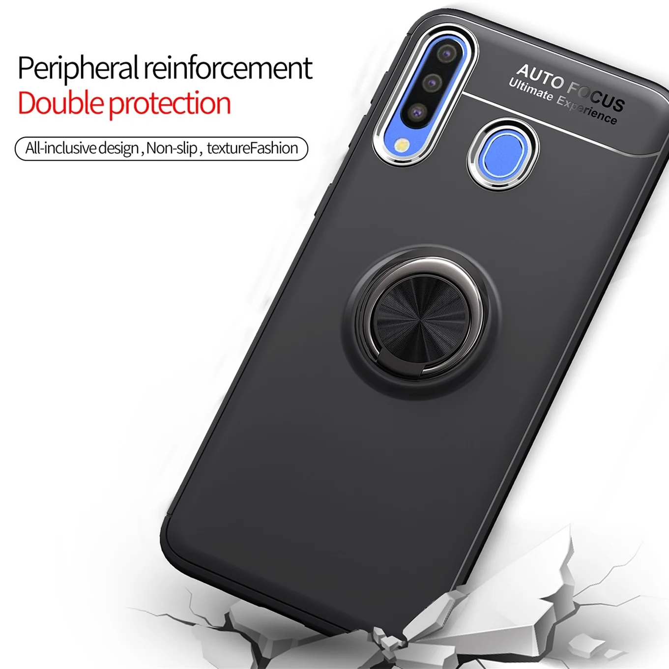 Для samsung Galaxy A50 A30 A40 A20 A70 чехол Lenuo противоударный силиконовый+ металлическое кольцо держатель задняя крышка Подставка для телефона для samsung A50