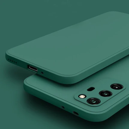 Мягкий чехол из жидкого силикона для OnePlus 8T тонкий защитный с прямыми краями one plus