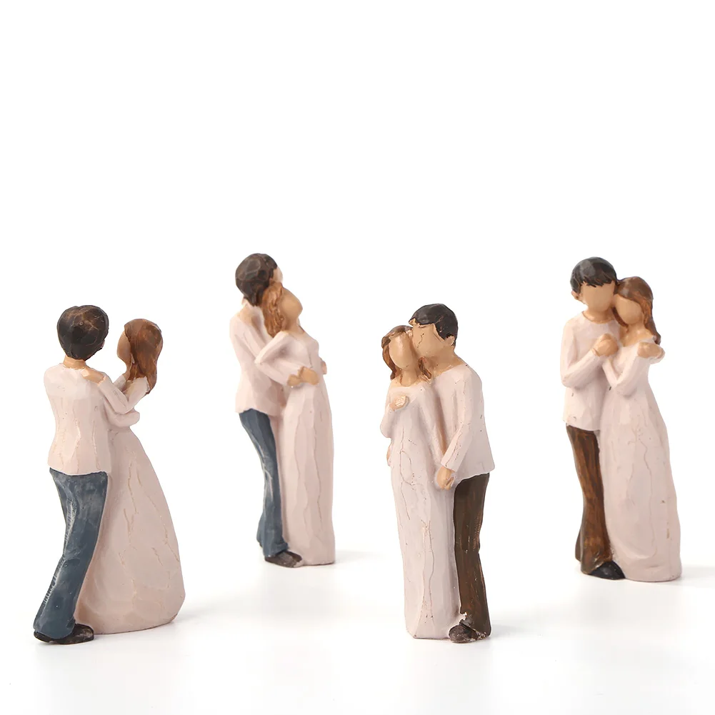 Статуэтка из синтетической смолы для пары скульптура офисное украшение ручная