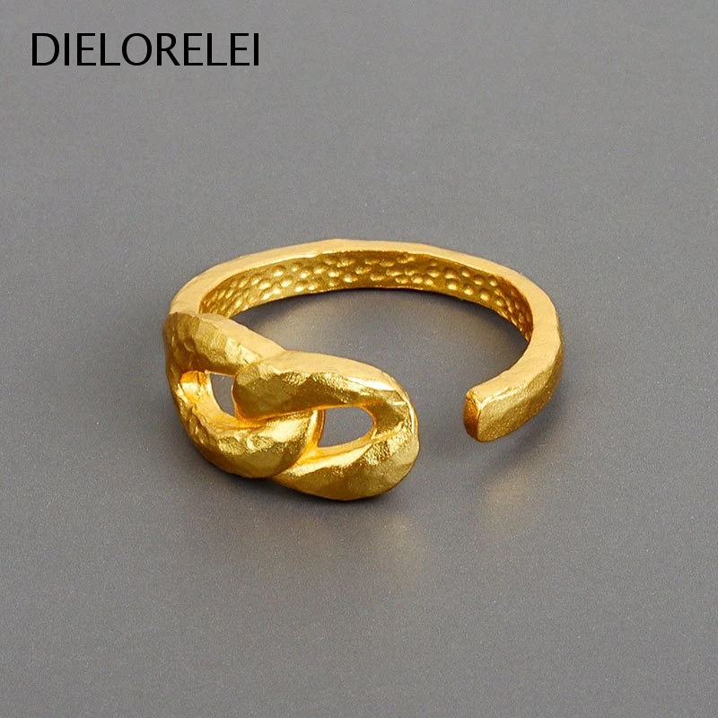 

DIELORELEI 925 Sterling Silver Girls Eliminates Metal Allergies Prevent Allergy Adjustable Ring Light Luxury Niche