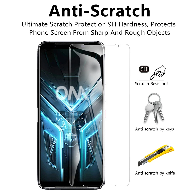 3Pcs Tempered Glass For Asus ROG Phone 3 Strix Glass Screen Protector Glass for Asus ROG Phone 3 Strix Edition Protective Film