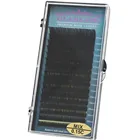 Ресницы Накладные GLAMLASH 7-25 мм, 16 рядов, индивидуальные, удлинение норки черные матовые натуральные мягкие, смешанная длина, высокое качество