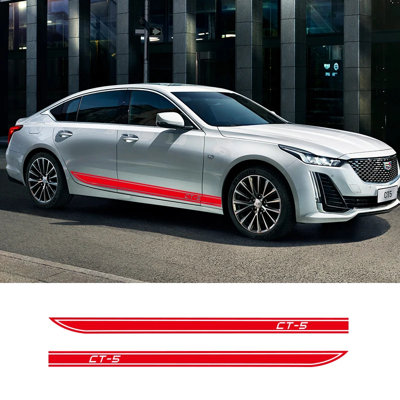 1 пара 2 шт виниловая Автомобильная боковая юбка талия линия Наклейка Наклейки