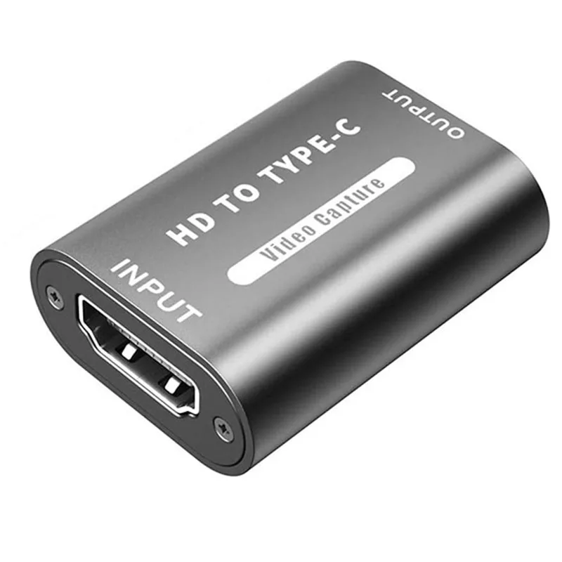 

Карта видеозахвата с USB2.0 1080P @ 60 Гц, HDMI на Type-C, для съемки, потоковой передачи в реальном времени, игр, обучения