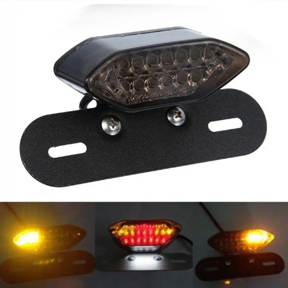 Задние фары для мотоцикла 12 В 16 светодиодов поворотный тормозной сигнал задний