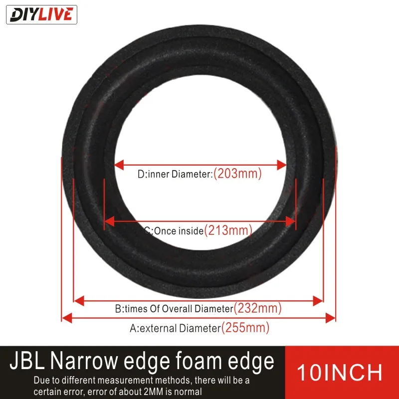DIYLIVE 10 дюймовые ремонтные аксессуары поролоновая сторона складной сабвуфер