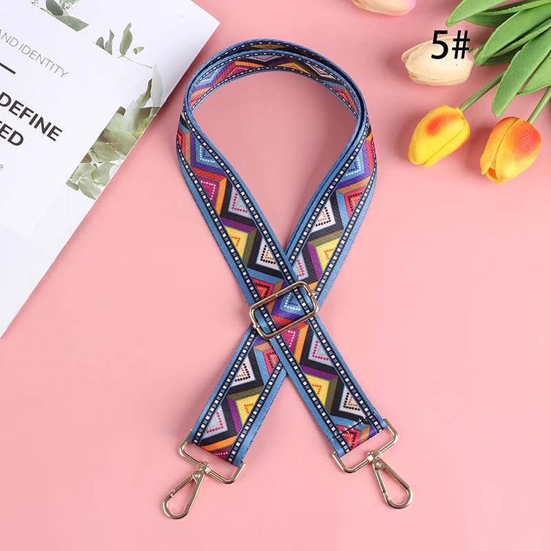 140 Cm O Bag Handle Bag Strap For Women Removable DIY Shoulder Rainbow Handbag Accessories Cross Body Messenger Nylon Bag Straps