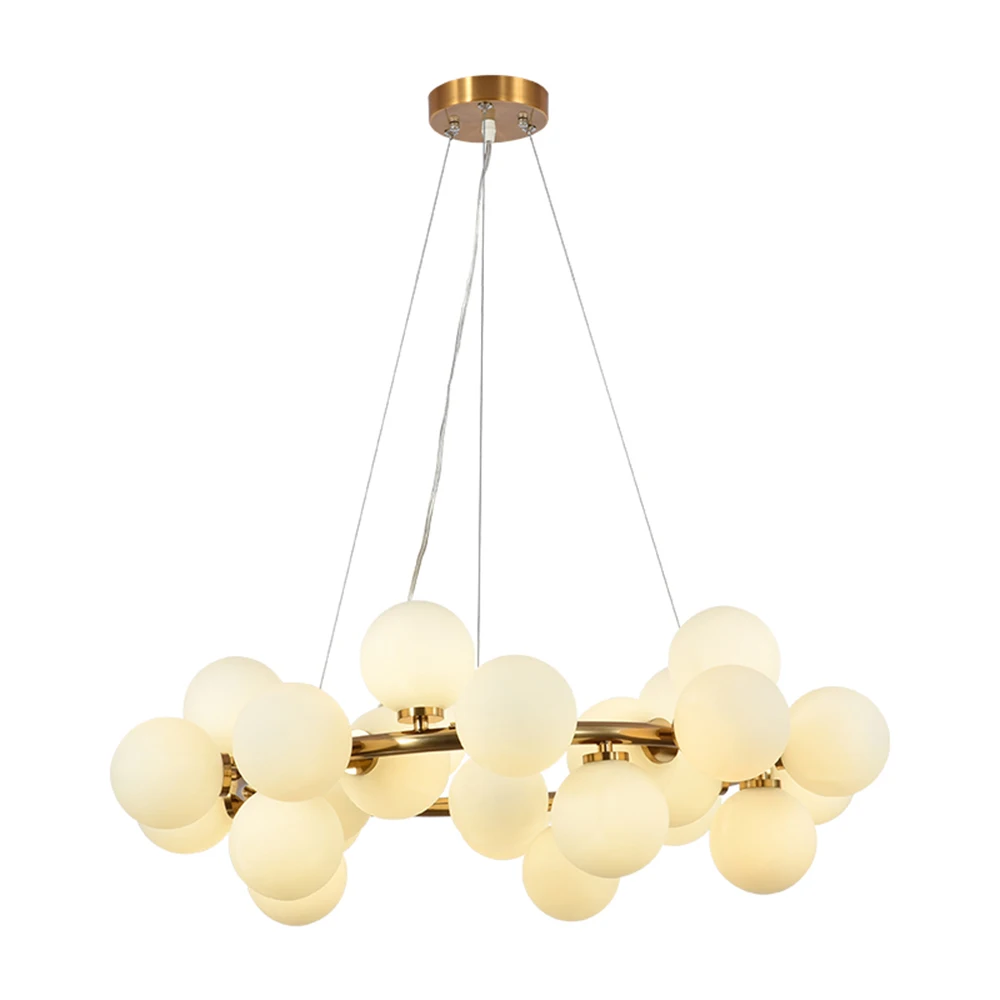 

Nordic ball molecular chandelier gold chandelier LED flash ceiling chandelier modern luxury lotus living room / dining room kitc