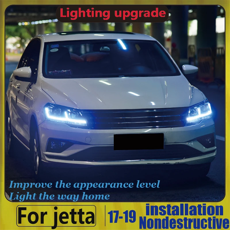 Для VOLKSWAGEN светодиодный светодиодная фара Jetta со светодиосветодиодный 2017 2019|Фара