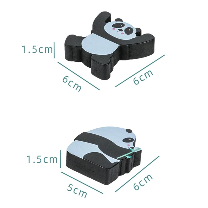 

1 Set Wood Building Blocks Balancing Developmental Educational Game Toy Wooden Panda Monkey Balance Interactive Toys