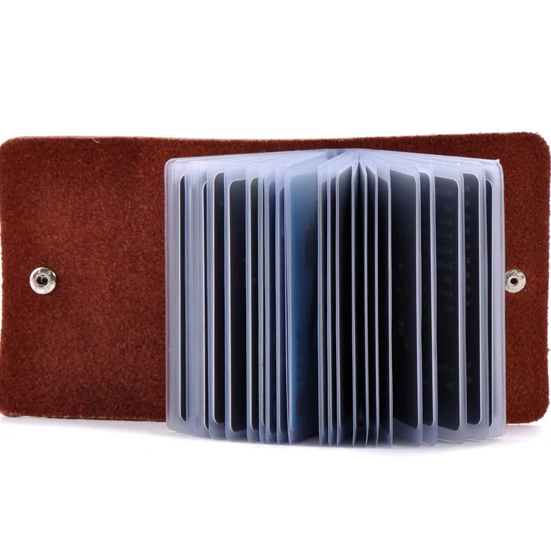 

New Cowhide Leather Card Holder Wallet Women Men Bank Credit ID Cards Organizer Case Unisex