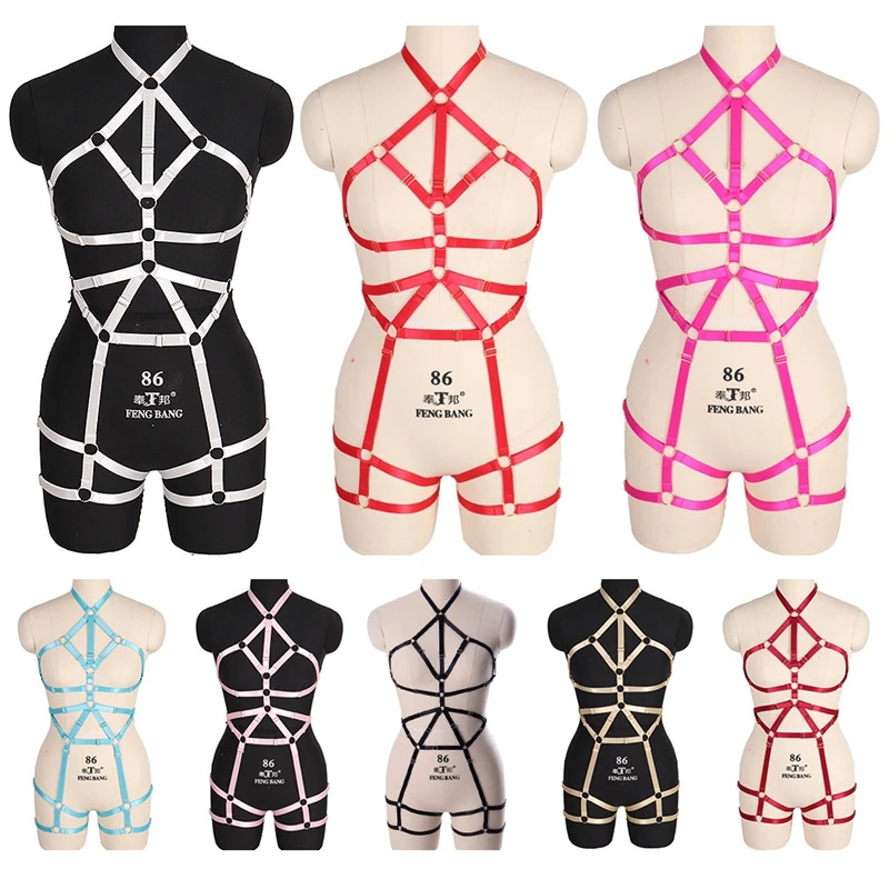 

Sexy Underwear Women's Belt Harness Set Garter Belts Women Straps Bra Garter Body Belts Waist To Leg Body Bondage Cage Fetish