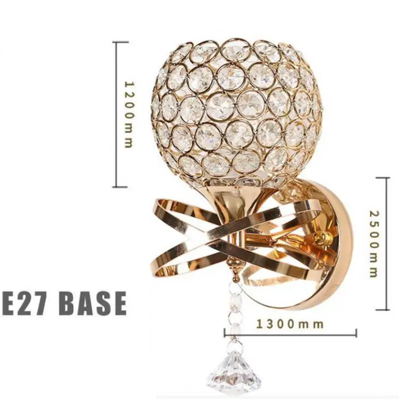 Современная простая Хрустальная настенная лампа креативный теплый прикроватный