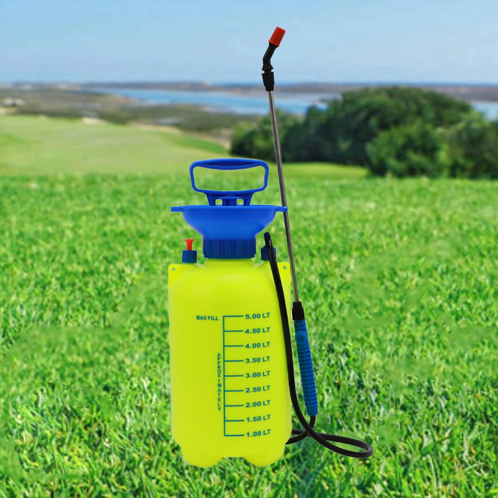 

Portable Garden Pump Sprayer Brass Wand Shoulder Strap for Yard Lawn Weeds Plants and Cleaning Car Washing Courtyard Irrigation