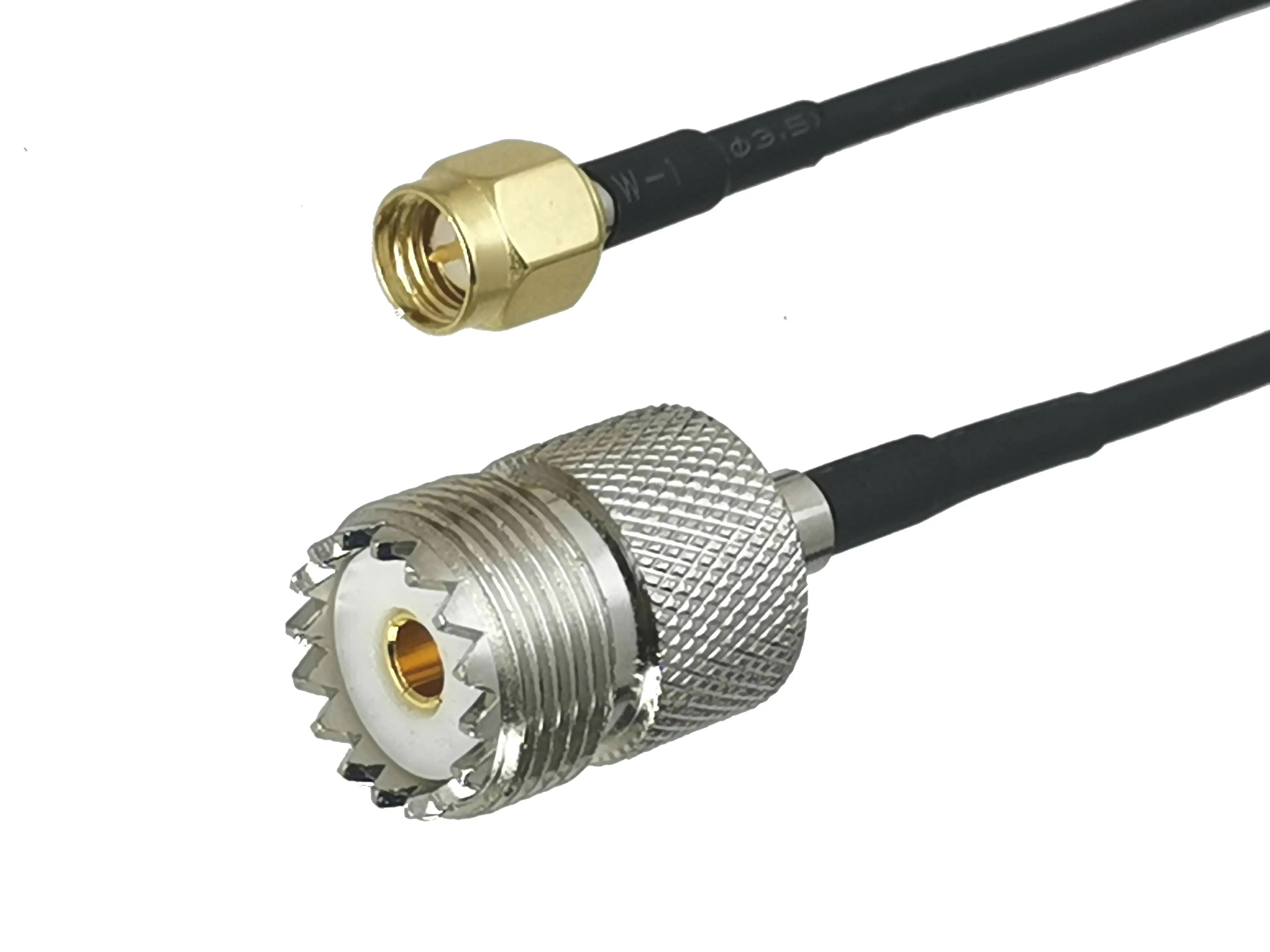 

1Pcs RG174 SMA Male Plug to UHF SO239 Female jack Straight Connector RF Coaxial Jumper Pigtail Cable 4inch~10M