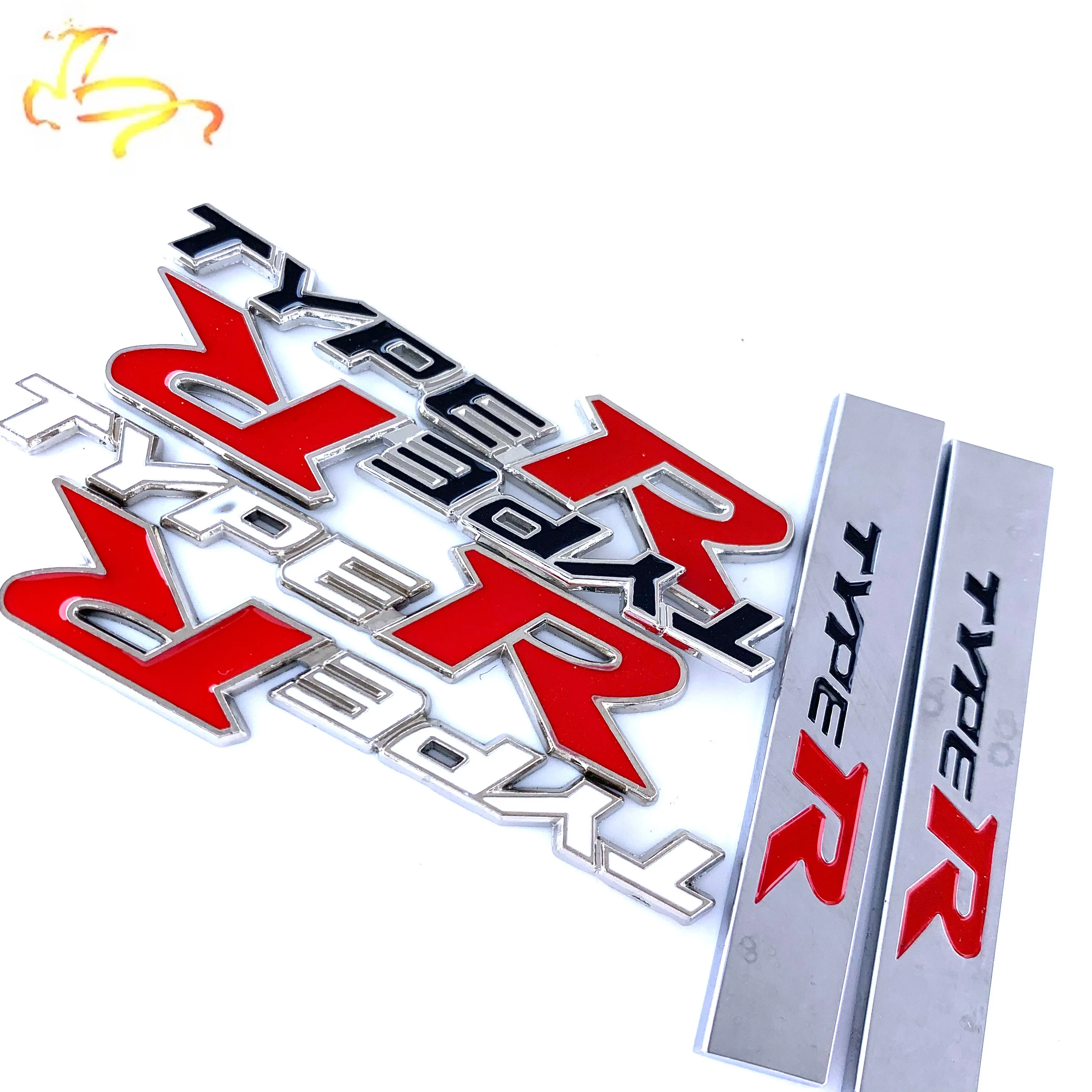 3D наклейка на автомобиль 2 шт. металлическая типа R для Honda City CR-V XR-V HR-V Accord подходит