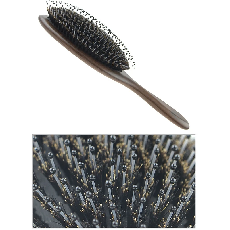 

2021 Natural Fine Comb Anti-Static Care Brush Head Bristles Hair Brush