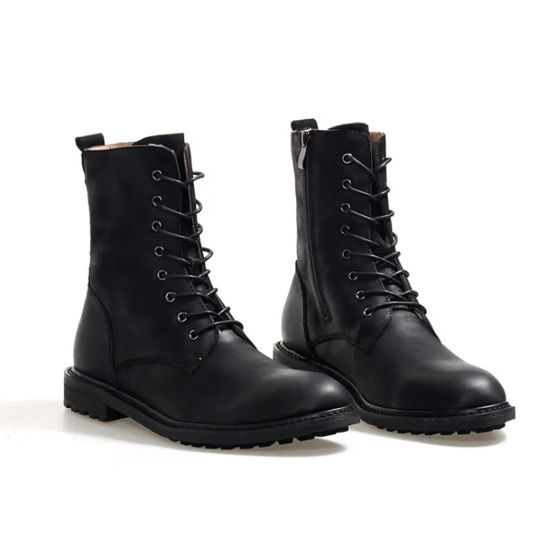 Мужская обувь в британском стиле винтажные натуральные кожаные военные