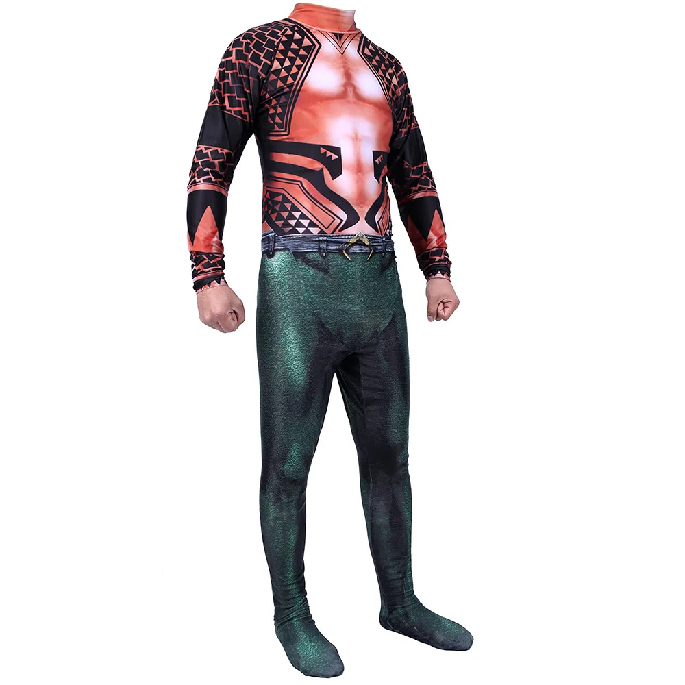 Новый фильм Аквамен Косплей костюмы Артура Карри Орин супергерой спандекс