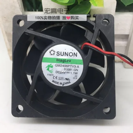 

for SUNON GM2406PTV3-A Server Cooling Fan DC 24V 1.0W 60x60x25mm 2-wire