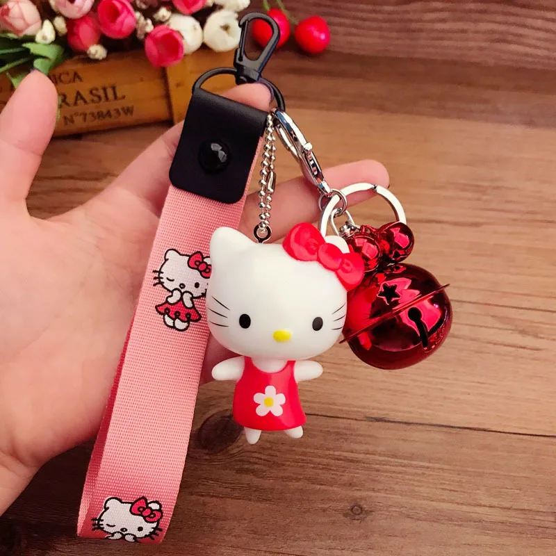 11 Новинка, женский брелок hello kitty, подарок для девушек, висячая веревка, браслет на запястье, автомобильная сумка, брелок, брелок, цепочка для ключей, брелок для телефона - Цвет: 11