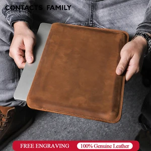 contacts family laptop bag for macbook pro air 13 15 case 2020 leather sleeve huawei asus dell xps 13 notebook case mouse pad free global shipping