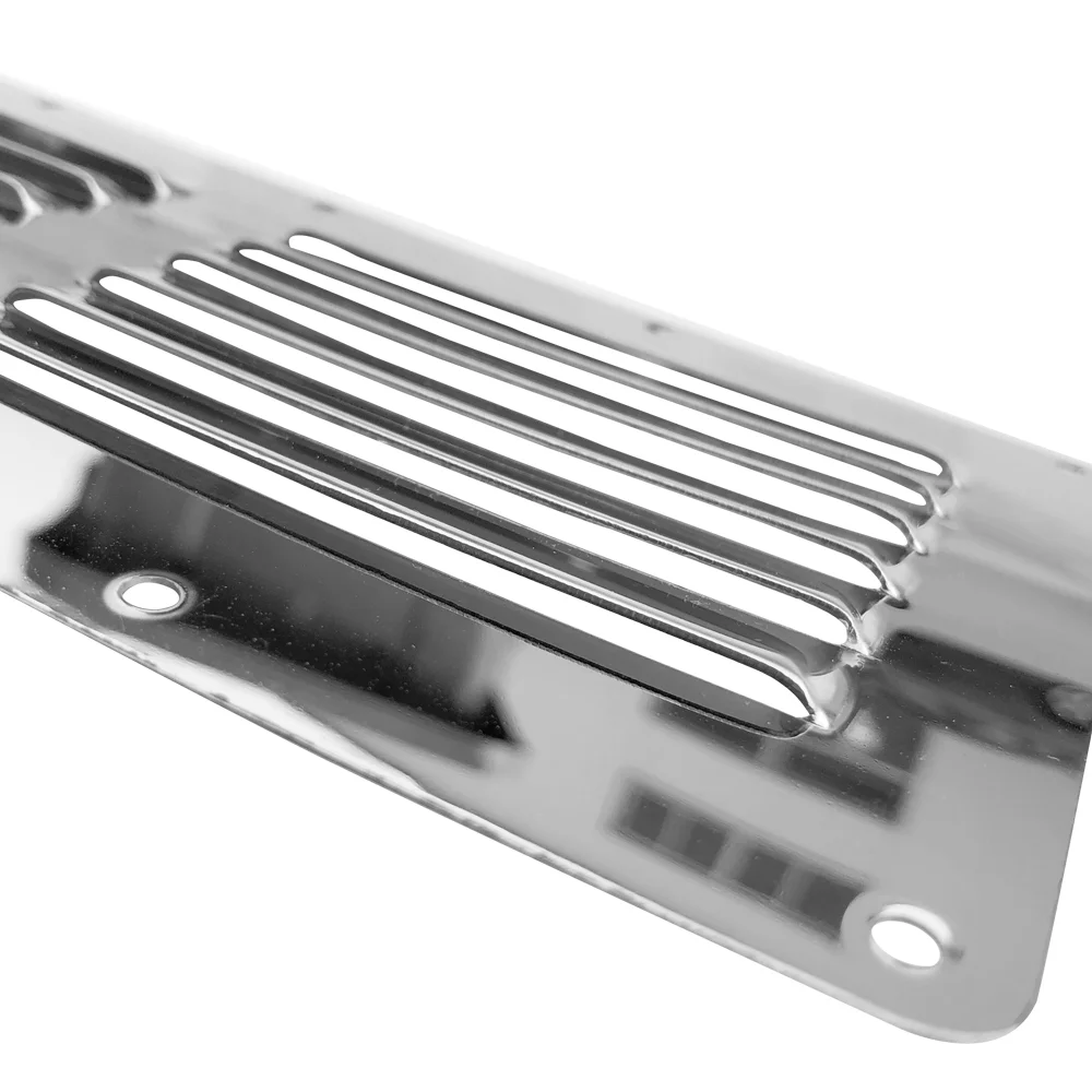 

2 pieces stainless steel air vent grille wall ducting cover ventilation louvre 4.53*9.13 inches