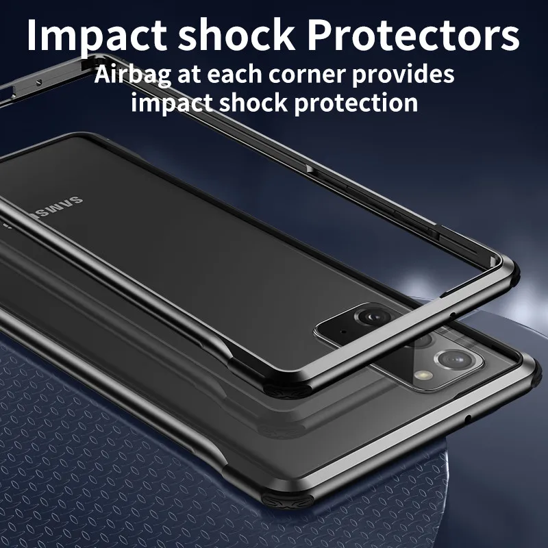 Funda de Metal a prueba de golpes para Samsung Galaxy Note 20, carcasa trasera de aleación de aluminio Ultra para S20 Plus