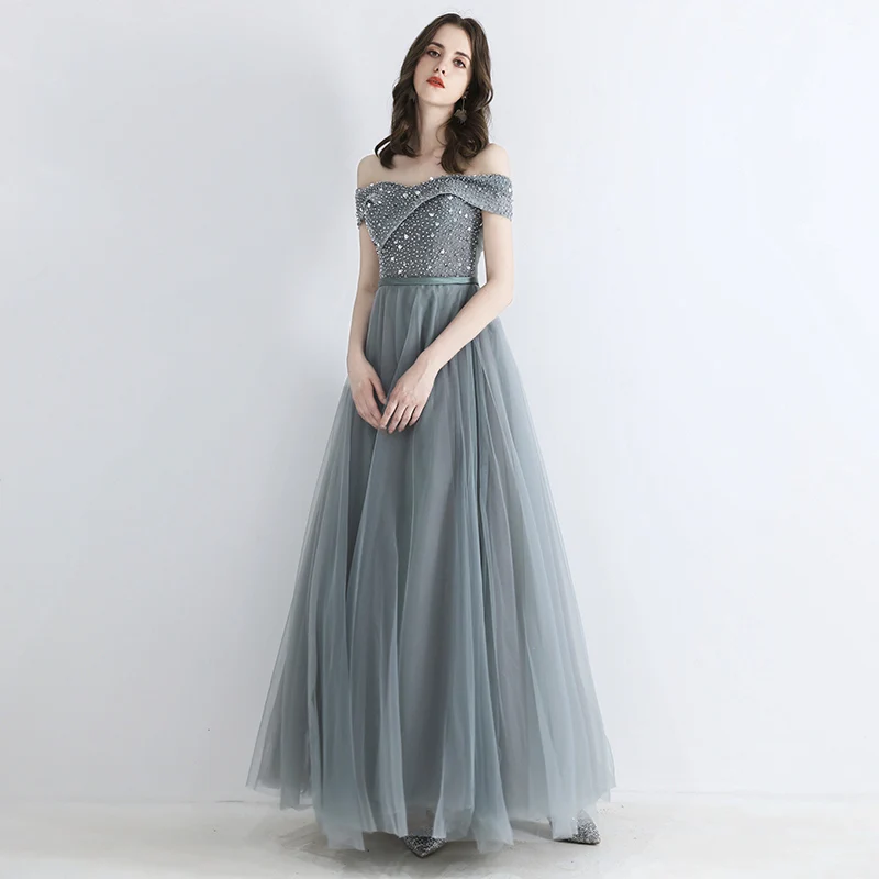 SSYFashion 2019 новинка вечернее платье для банкета элегантное с вырезом &quotлодочка&quot
