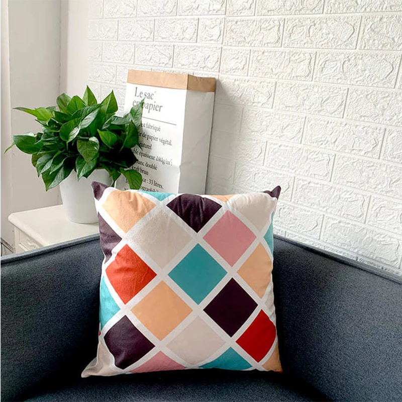 Новый декоративный чехол для дивана 45x45 см в полоску подушки с геометрическим