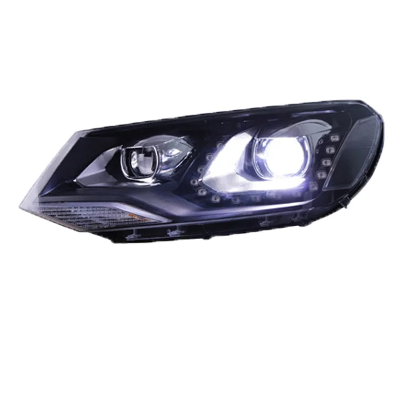 Для VW Touareg светодиодная фара 2011 2012 2013 2014 2015 DRL спрятанная опция фары Angel Eye Bi Xenon Beam