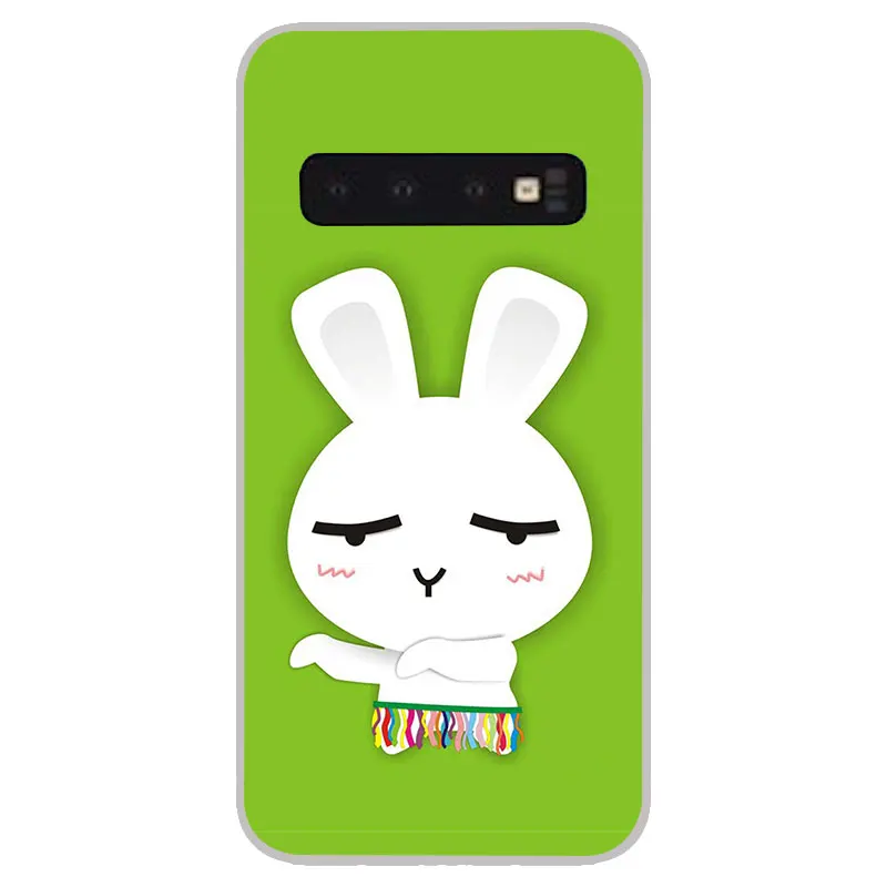 rabbit cartoon Matte Silicone Cases For Samsung Galaxy S8 S9 S10 Plus S10e S6 S7 Edge lite Soft TPU phone back cover |