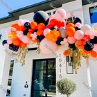 135 шт. Матовый оранжевый черный шар гирлянда арочный комплект макарон детские розовые украшения на Хэллоуин матовый лимонный шар Декор на день рождения