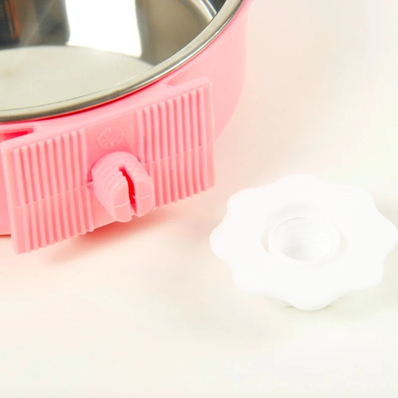 Клетка Настенный Круглый Нержавеющая сталь миска для кошек и собак подача воды