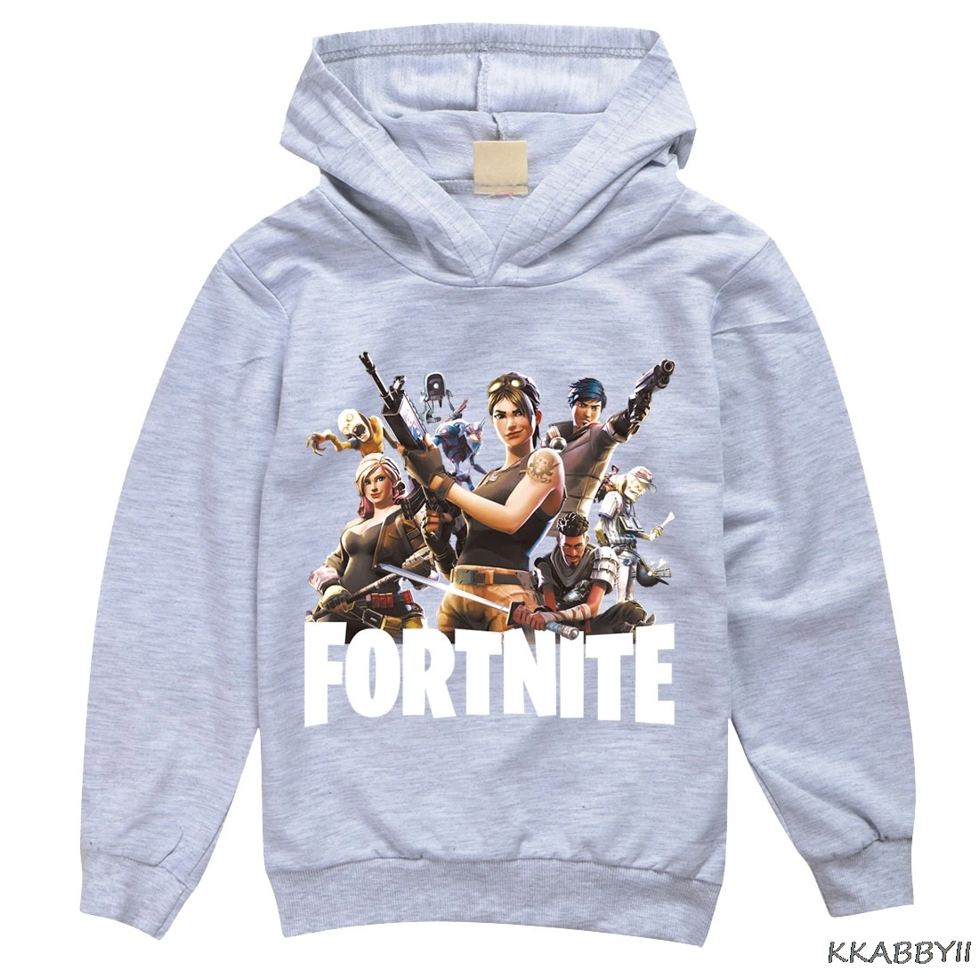 Фото Свитшот Fortnite для мальчиков и девочек, Модная хлопковая толстовка с принтом, на весну и осень №5
