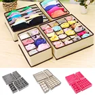 6 шт.-12 ПКС складное и приятная на ощупь хранения Коробки нижнее белье разделитель для шкафа организатор интерьер для галстуков Носки Шорты бюстгальтер