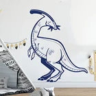 Мультяшный большой динозавр виниловая наклейка Triceratops T-rex Настенная Наклейка с животными для мальчиков детская комната Парк Юрского периода Настенная Наклейка с животными E12