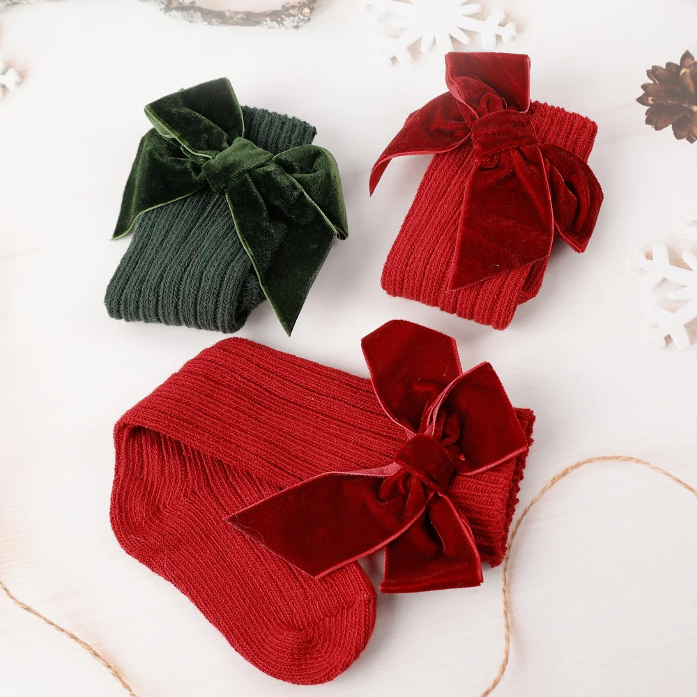 

Fashion Baby Girls Socks Toddlers Girl Big Bow Knee High Long Soft Princess Kids Socks Bowknot 100% Cotton 1-3 Years Socks