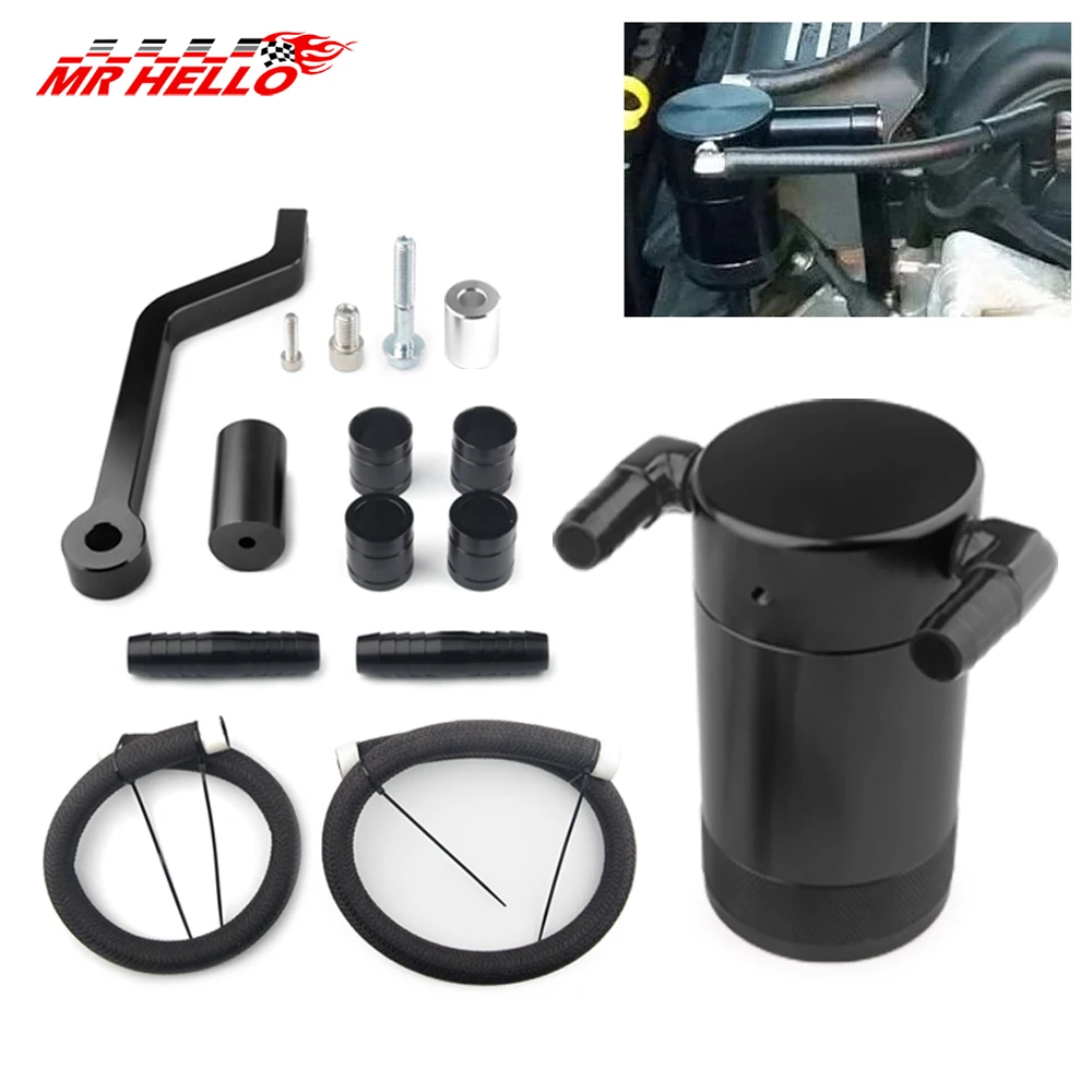 

0.18L Aluminum Oil Catch Can Tank With Baffle Plate For Dodge Ram 1500 2500 3500 5.7L 6.4L HEMI 2009-2019
