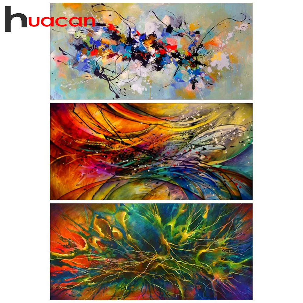 

Алмазная живопись Huacan, Новые поступления, абстрактная Алмазная мозаика, украшение для спальни пейзаж модульные картины