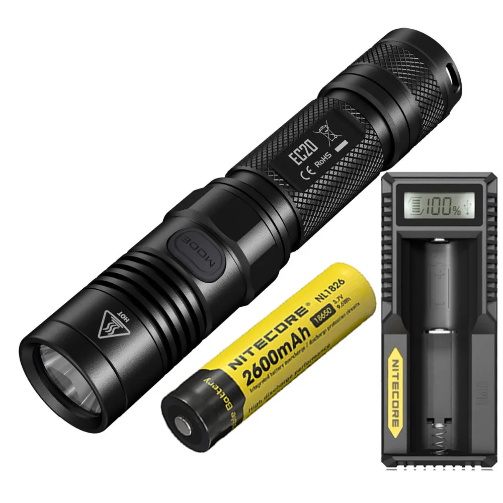EC20 NL1826 UM10 NITECORE EC20 ручной фонарь CREE XM-L2 T6 max 960 люмен луч бросок 222 метра уличный фонарик для поиска reacue EDC свет - Испускаемый цвет: EC20 NL1826 UM10