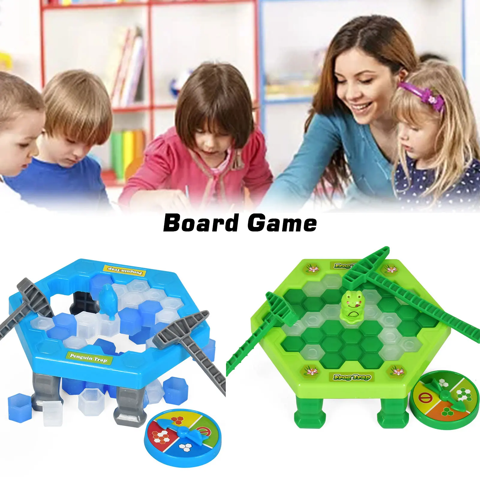 

Penguin Ice Kid Puzzle Game Break Ice Block Hammer Trap Classic Party Game Toys Penguin Frog Trap Interactive Funny Game Toys