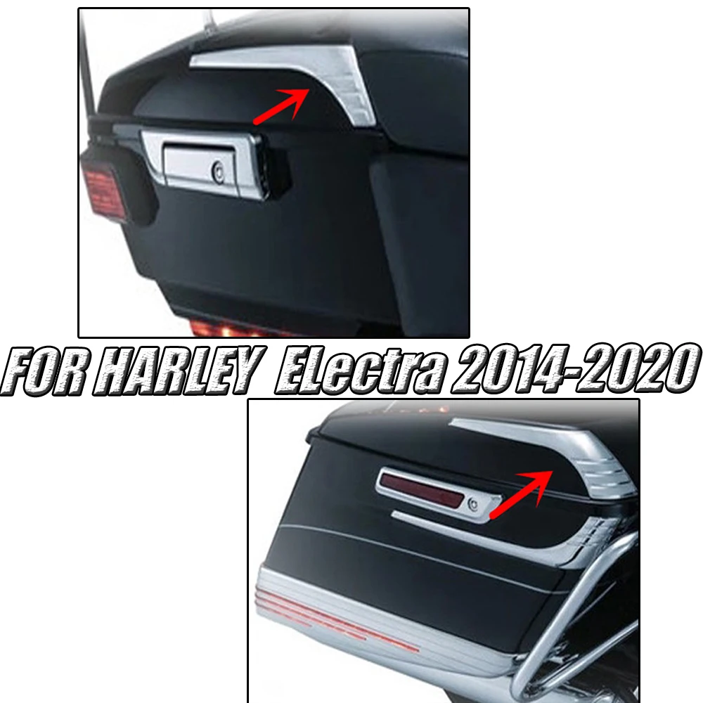 2014-2020 Harley Electra Road Street Glides Kings хром и черно-серебристая трехстрочная сумка-Седло